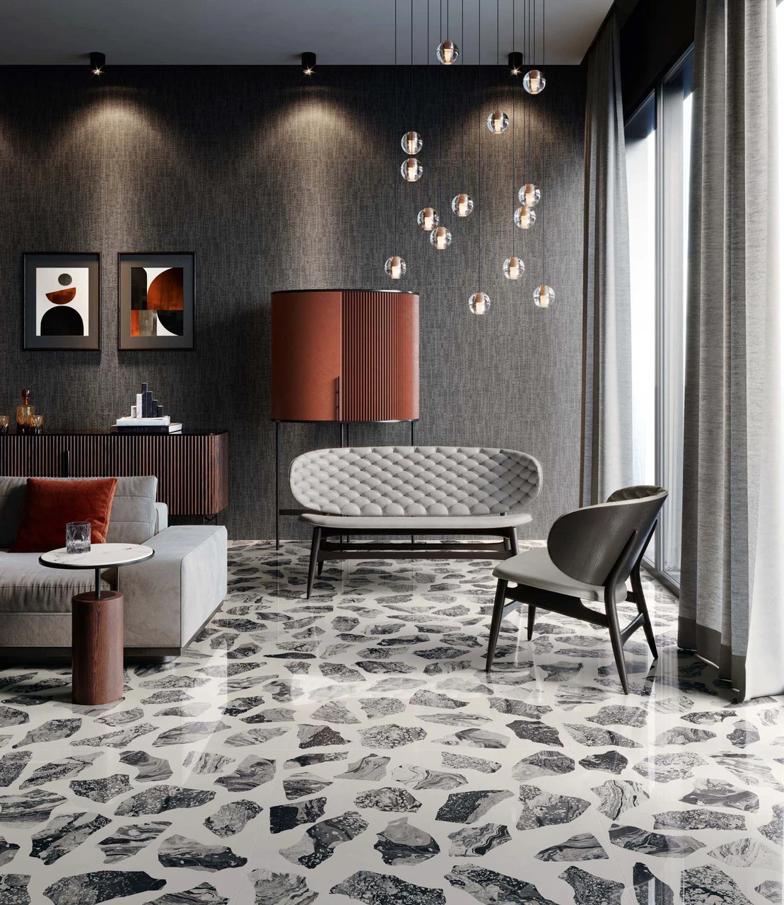 Плитка керамогранитная CSAIAPMK90 Insideart Palladia Moon KRY 900x900x10 Sant'agostino Плитка керамогранитная CSAIAPMK90 Insideart Palladia Moon KRY 900x900x10 Sant'agostino