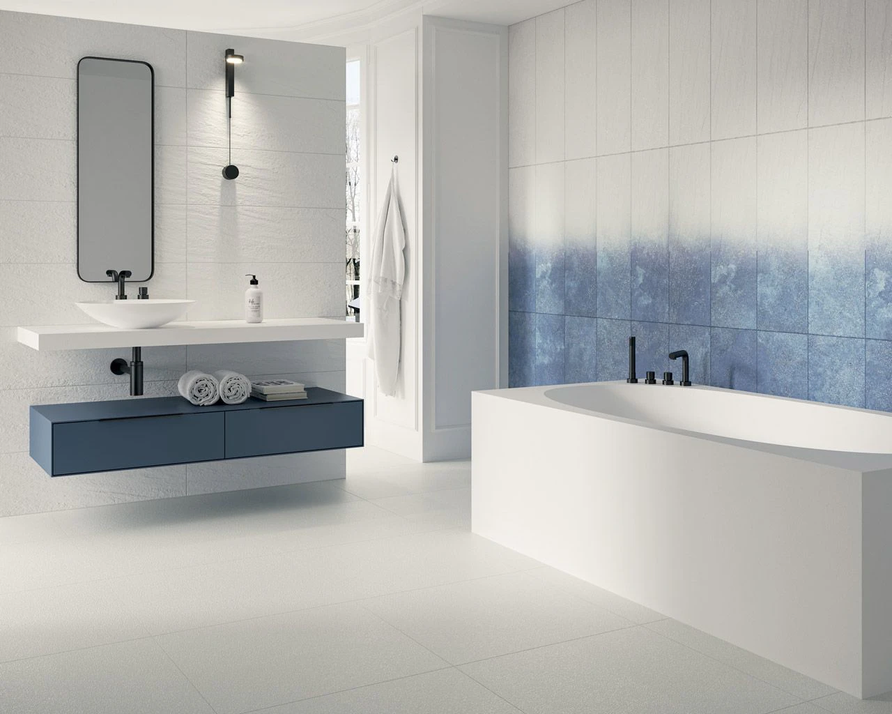 Плитка стеновая Nightwish Navy Blue RECT STR 250x750x9 Paradyz Плитка стеновая Nightwish Navy Blue RECT STR 250x750x9 Paradyz