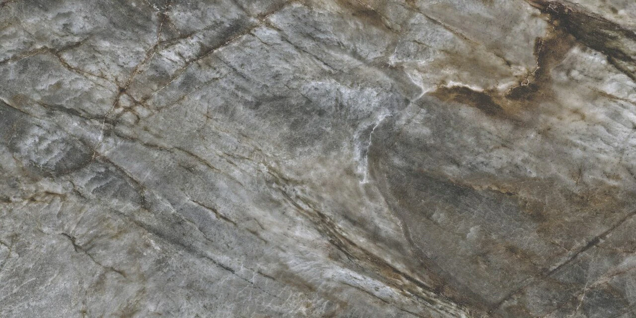 Плитка керамогранітна Brazilian Quartzite Black POL 597x1197x8 Cerrad