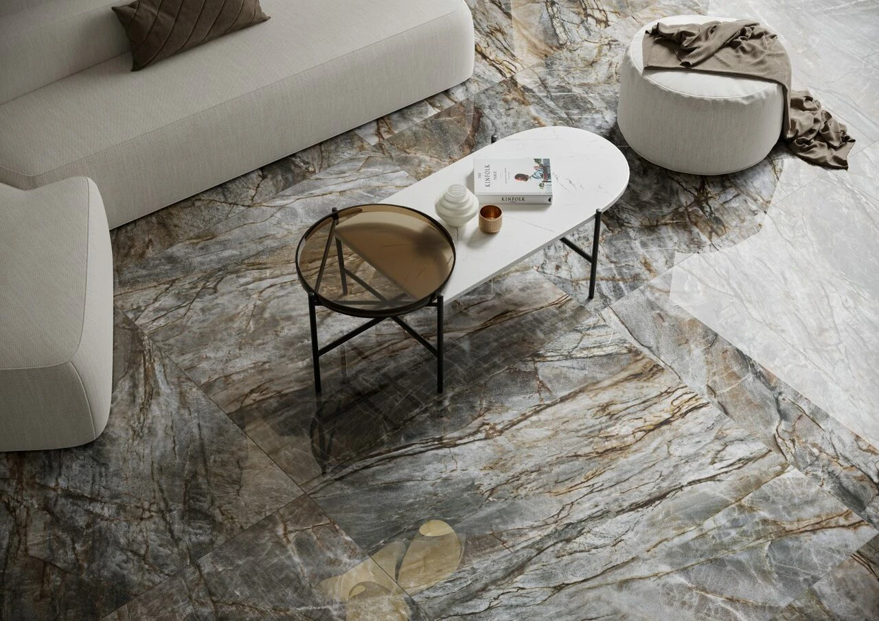 Плитка керамогранітна Brazilian Quartzite Black POL 597x1197x8 Cerrad Плитка керамогранітна Brazilian Quartzite Black POL 597x1197x8 Cerrad