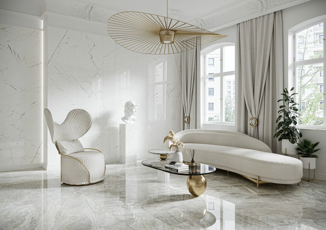Плитка керамогранітна Marmo Thassos White POL 1197x1197x8 Cerrad Плитка керамогранітна Marmo Thassos White POL 1197x1197x8 Cerrad