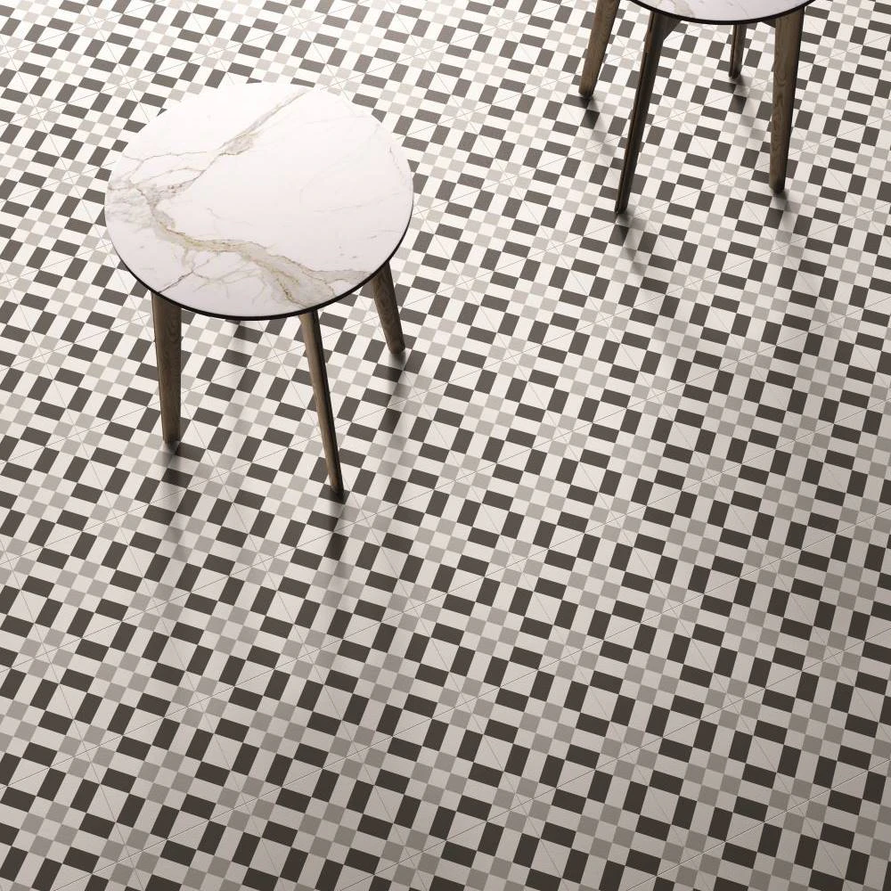 Плитка керамогранитная CSAPBW0220 Patchwork B&W 02 200x200x10 Sant'agostino Плитка керамогранитная CSAPBW0220 Patchwork B&W 02 200x200x10 Sant'agostino