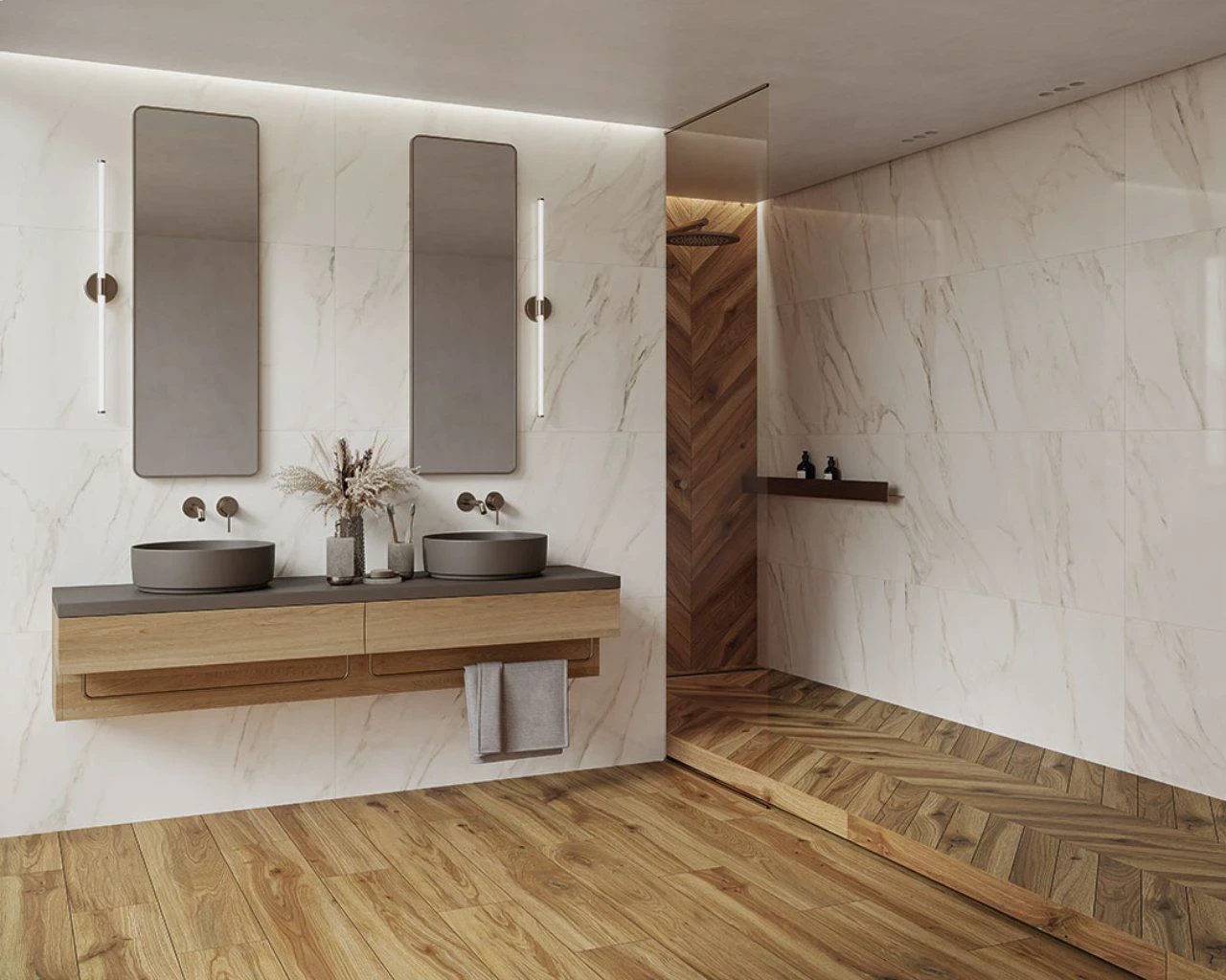 Декор Freeland Gold Chevron правий 98x598x10 Paradyz Декор Freeland Gold Chevron правий 98x598x10 Paradyz