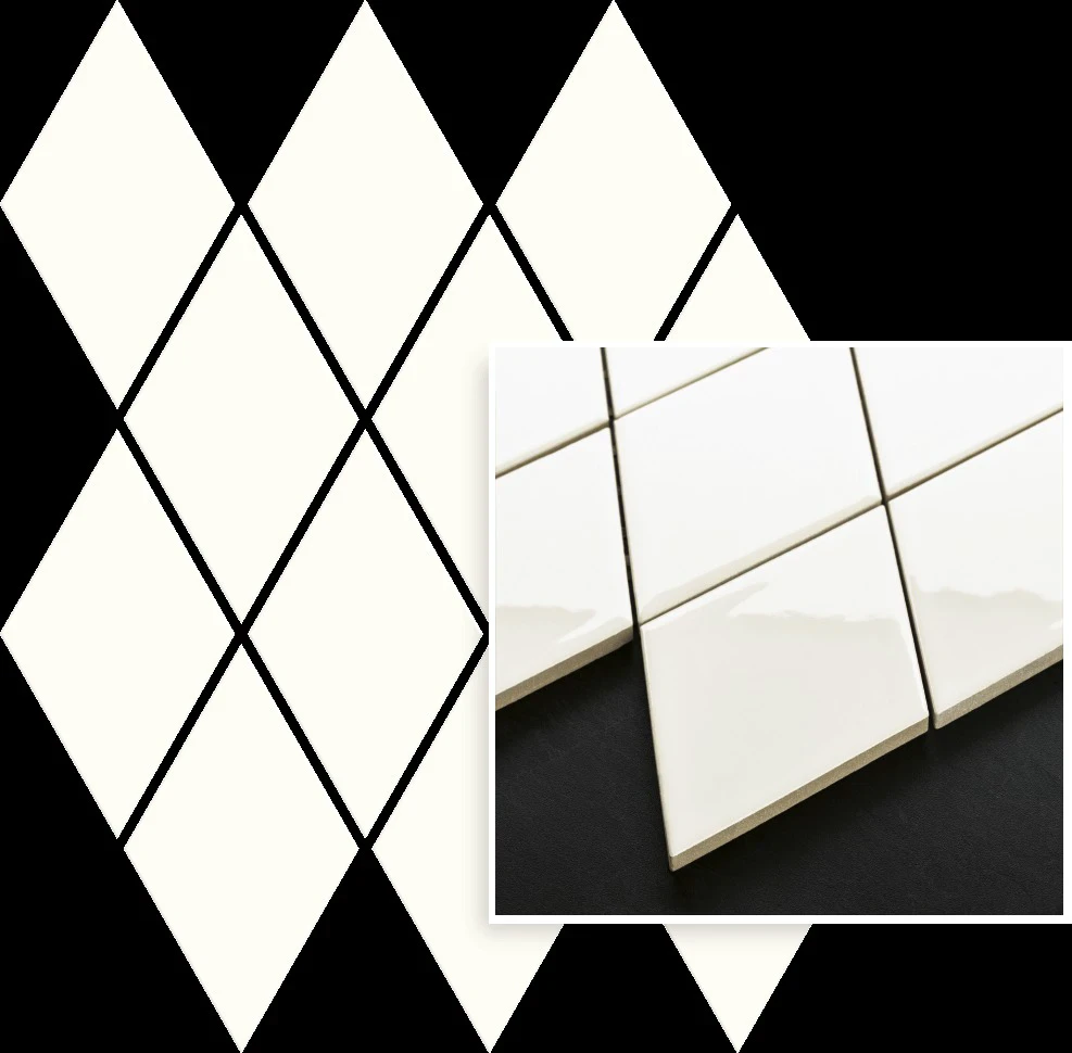 Мозаїка Uniwersalna Bianco Romb Pillow 206x237x6 Paradyz