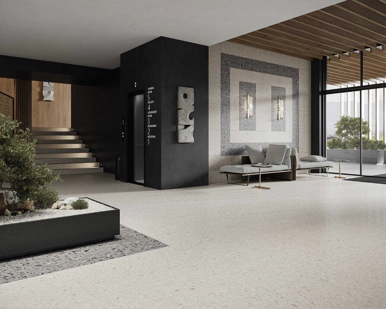 Плитка керамогранітна Terazzo Grey RECT 598x598x8 Paradyz Плитка керамогранітна Terazzo Grey RECT 598x598x8 Paradyz