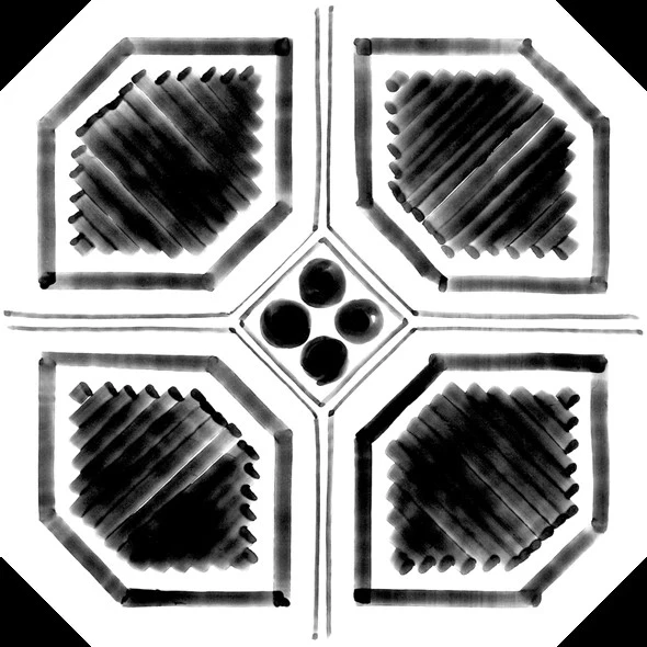Плитка керамогранітна Octogono Variette Sombra 200x200x8 Vives