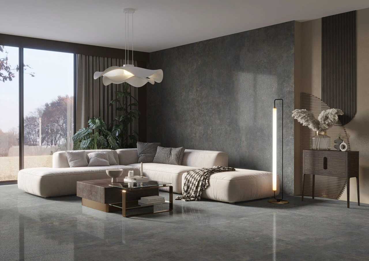 Плитка керамогранітна Textural Anthracite SILKY CRISTAL LAP 597x1197x8 Cerrad Плитка керамогранітна Textural Anthracite SILKY CRISTAL LAP 597x1197x8 Cerrad