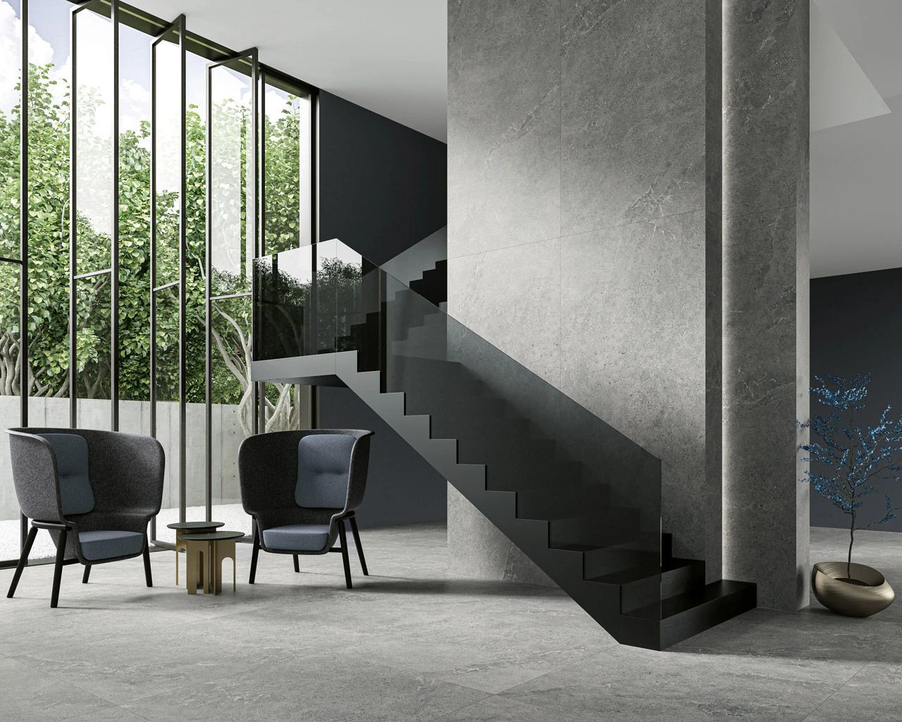 Плитка керамогранитная Authority Graphite RECT 600x1200x9 Paradyz Плитка керамогранитная Authority Graphite RECT 600x1200x9 Paradyz