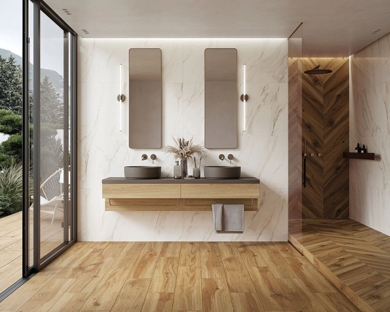 Декор Freeland Gold Chevron лівий 98x598x10 Paradyz Декор Freeland Gold Chevron лівий 98x598x10 Paradyz