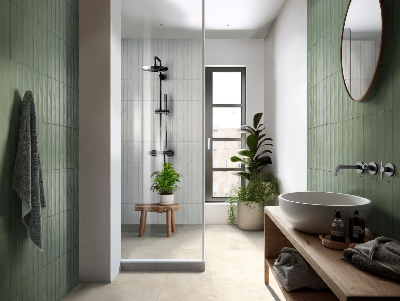 Плитка стінова RCGF Wish Green Semimatt 53x300 Ragno Плитка стінова RCGF Wish Green Semimatt 53x300 Ragno
