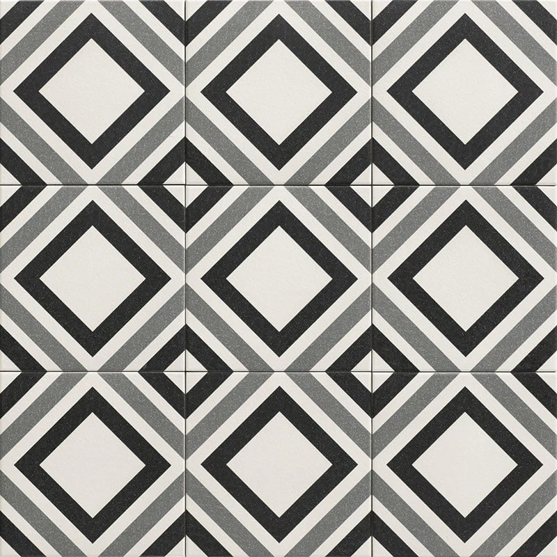 Плитка керамогранітна Belfast Black 200x200 Mainzu