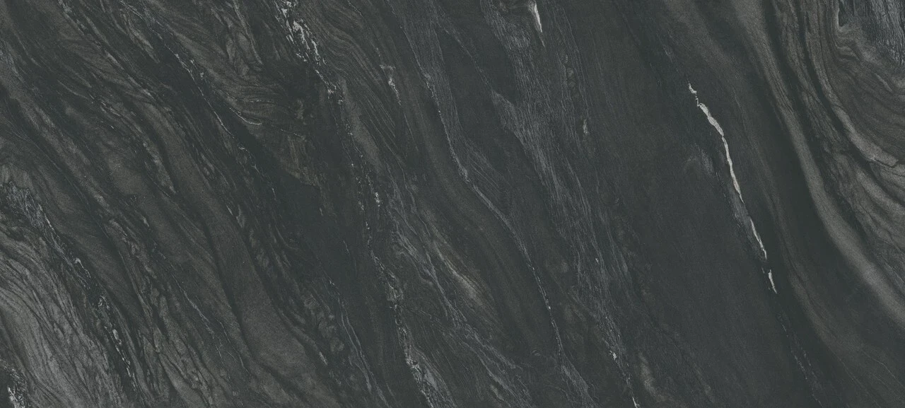 Плитка керамогранітна AX80 Marvel Diva Black Tempest SILK 1200x2780 Atlas Concorde