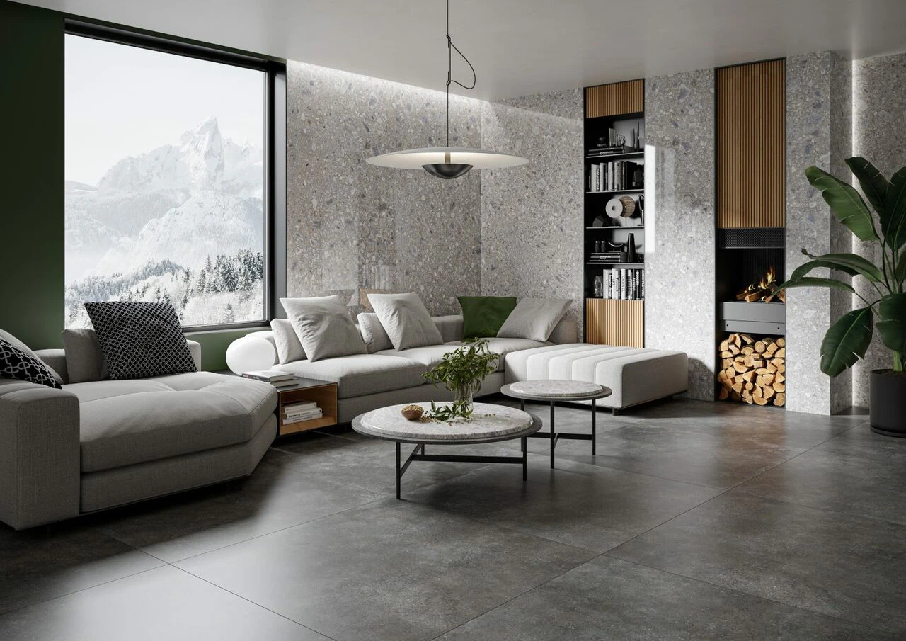 Плитка керамогранітна Modern Concrete Graphite SILKY CRISTAL LAP 1197x1197x8 Cerrad Плитка керамогранітна Modern Concrete Graphite SILKY CRISTAL LAP 1197x1197x8 Cerrad