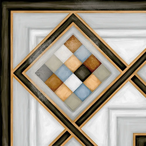 Плитка керамогранитная Pombo-3 Multicolor декор 200x200x8 Vives