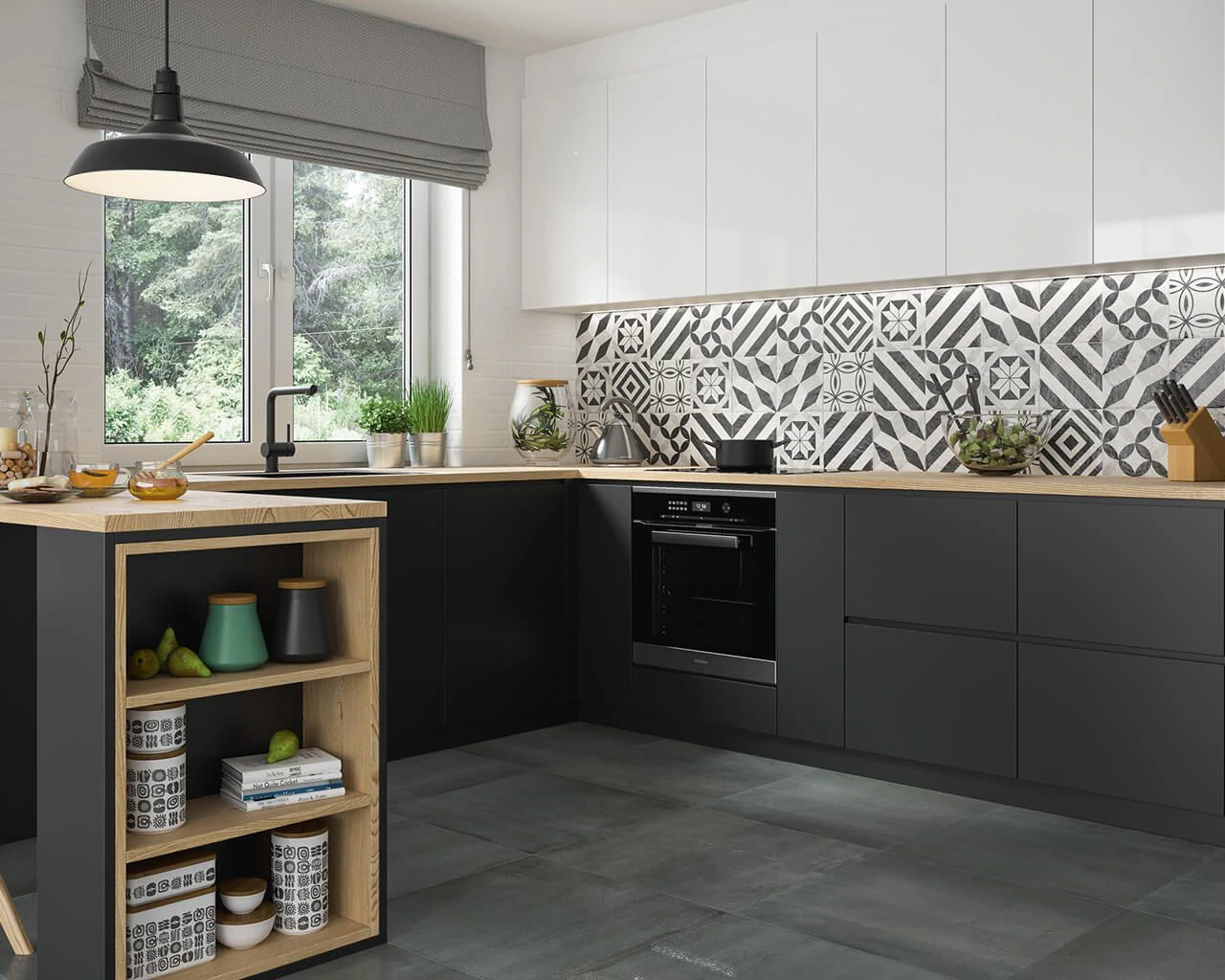 Плитка керамогранитная Modern Nero STR 198x198x7,5 Paradyz Плитка керамогранитная Modern Nero STR 198x198x7,5 Paradyz