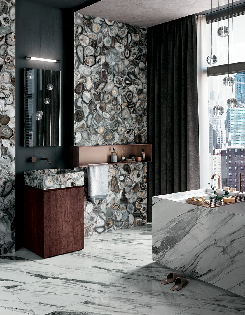 Плитка керамогранітна WA 10 Agata Black LUC SQ 1200x2780x6 Mirage Плитка керамогранітна WA 10 Agata Black LUC SQ 1200x2780x6 Mirage