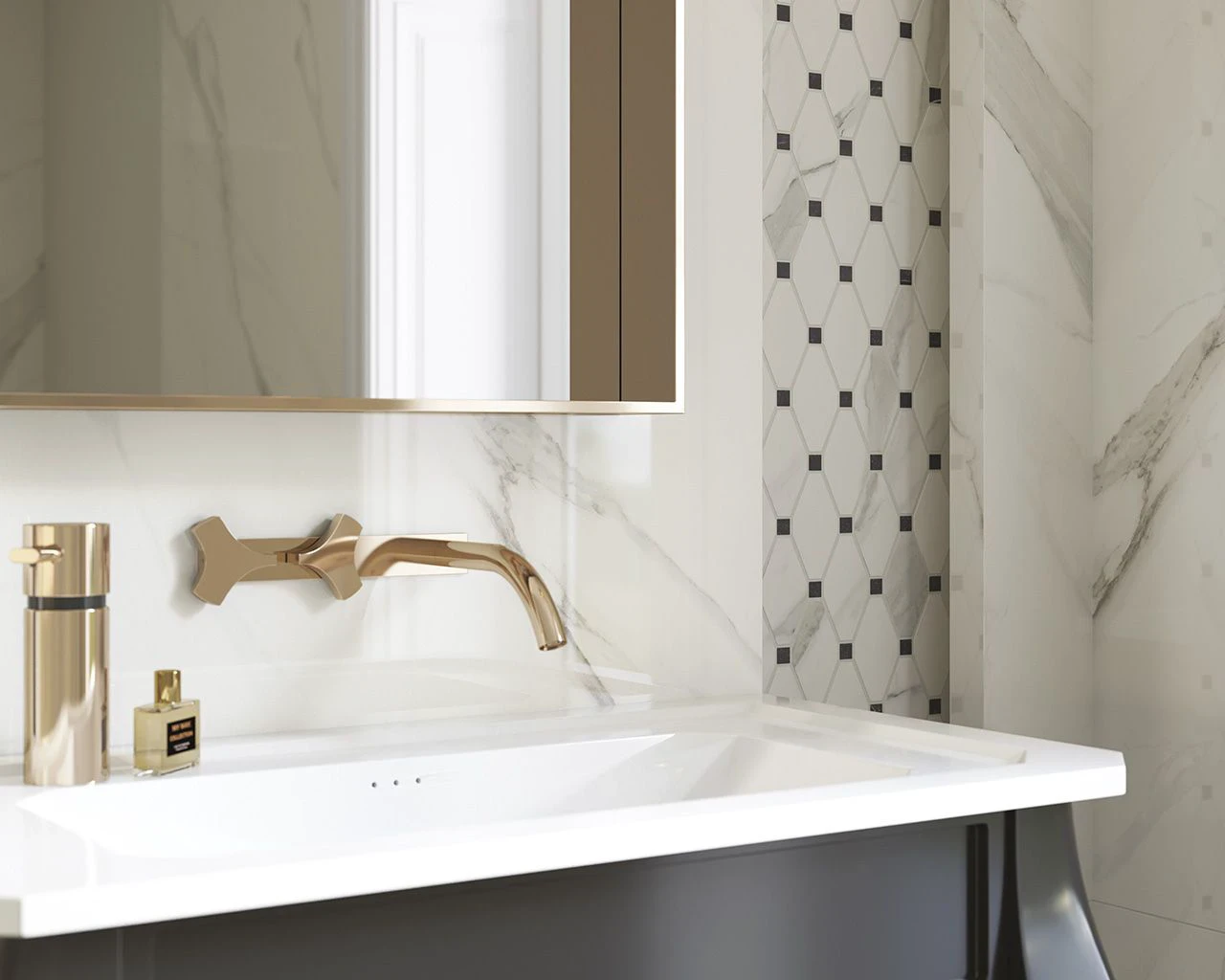 Плитка керамогранітна Calacatta RECT 598x598x9 Paradyz Плитка керамогранітна Calacatta RECT 598x598x9 Paradyz