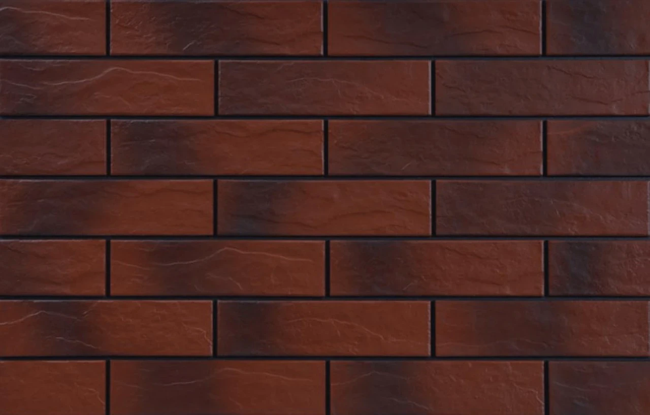Плитка фасадная с оттенком Burgund RUST 65x245x6,5 Cerrad