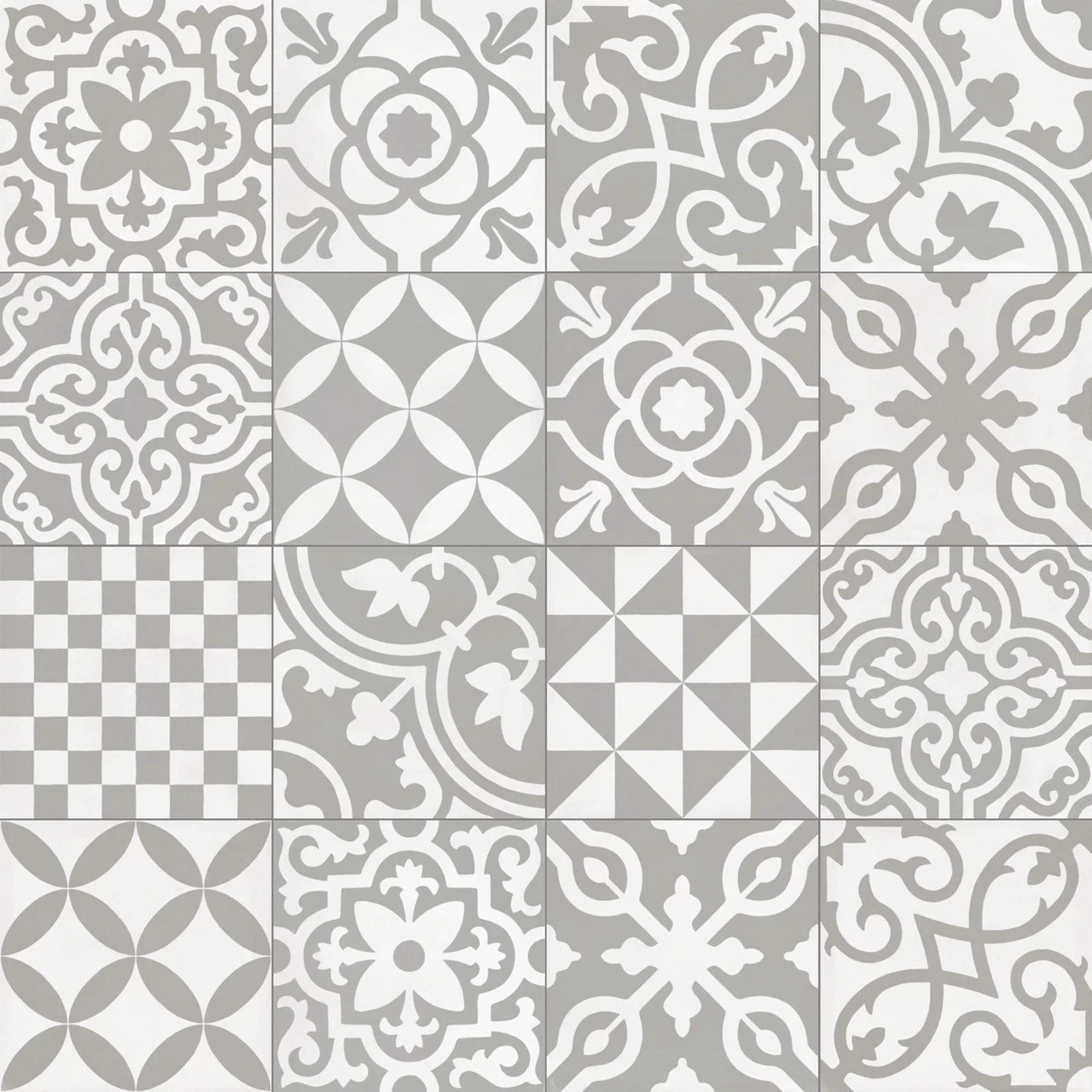 Плитка керамогранитная R7GY Contrasti Grigio Decor Mix 200x200x10 Ragno