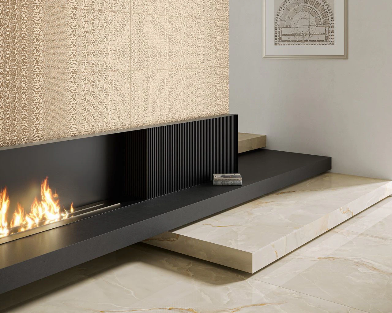 Плитка стеновая Noisy Whisper Gold RECT STR Dekor 398x1198x11 Paradyz Плитка стеновая Noisy Whisper Gold RECT STR Dekor 398x1198x11 Paradyz