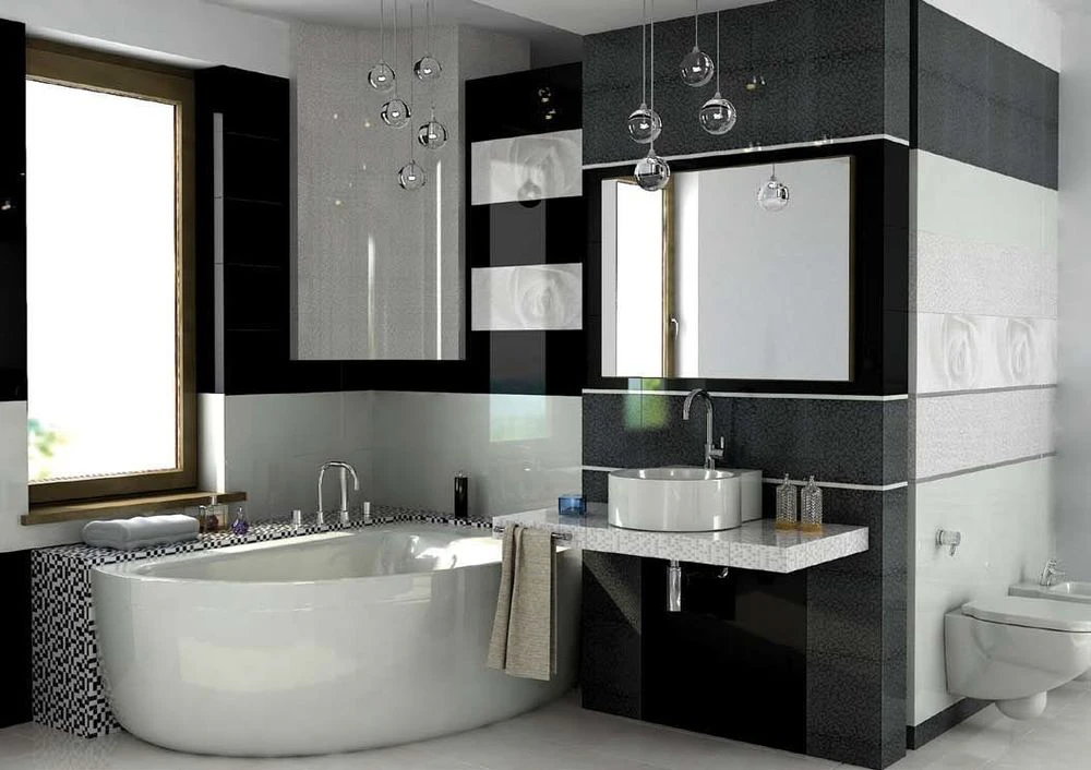 Плитка стінова CCR37-1 Black 250x750x9 Ceramika Color Плитка стінова CCR37-1 Black 250x750x9 Ceramika Color