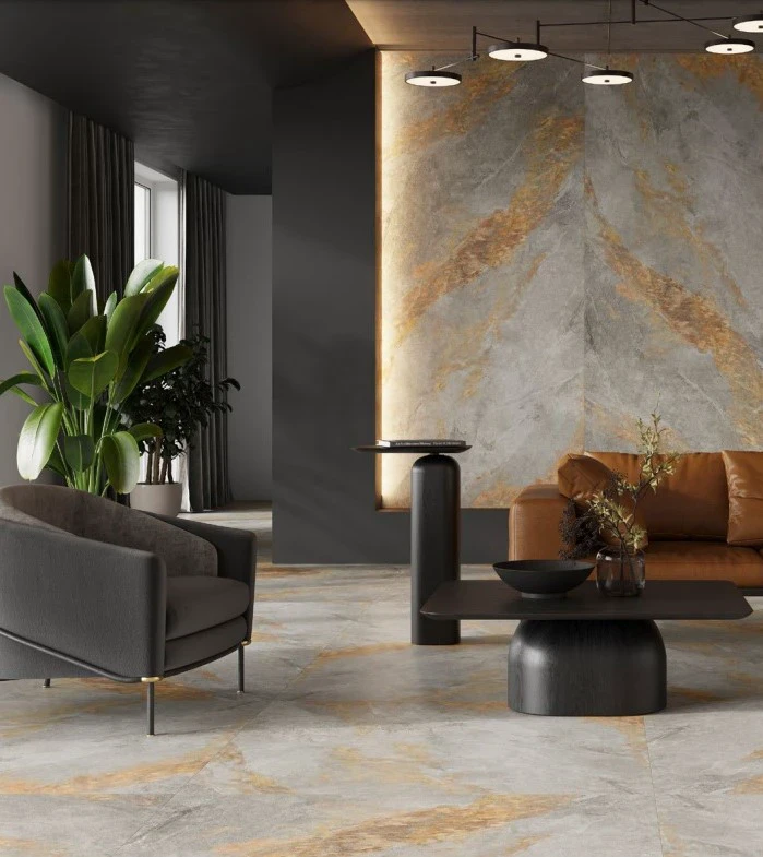 Плитка керамогранітна Auric Light Grey RECT 1197x1197x8 Cerrad Плитка керамогранітна Auric Light Grey RECT 1197x1197x8 Cerrad