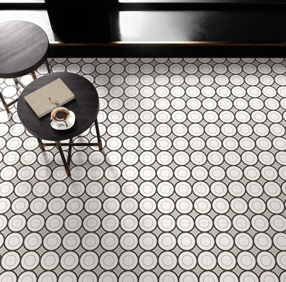 Плитка керамогранитная CSAPBW0520 Patchwork B&W 05 200x200x10 Sant'agostino Плитка керамогранитная CSAPBW0520 Patchwork B&W 05 200x200x10 Sant'agostino