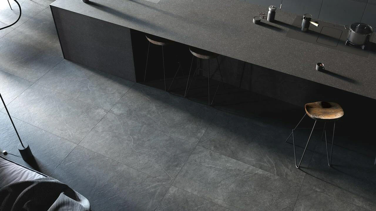 Плитка керамогранітна Pizarra Dark Grey RECT 600x1200x10 Stargres Плитка керамогранітна Pizarra Dark Grey RECT 600x1200x10 Stargres