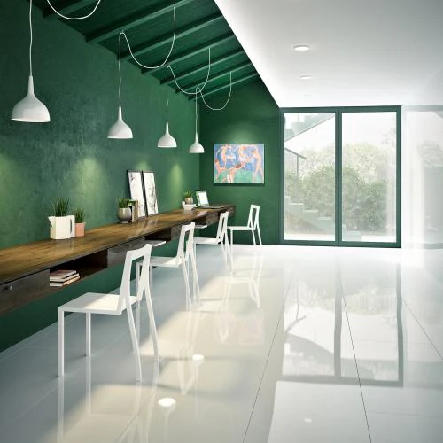 Плитка керамогранітна Superwhite Білий POL 1200x2400x8 Intercerama Плитка керамогранітна Superwhite Білий POL 1200x2400x8 Intercerama