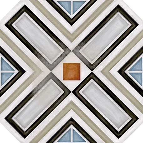 Плитка керамогранітна Octogono Ritter Multicolor 200x200x8 Vives