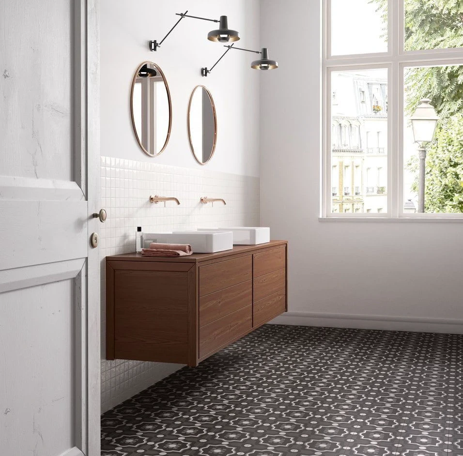 Плитка керамогранитная CSAPBW0420 Patchwork B&W 04 200x200x10 Sant'agostino Плитка керамогранитная CSAPBW0420 Patchwork B&W 04 200x200x10 Sant'agostino