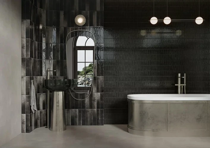 Плитка стінова Monpelli Black Mix Cegielka STR Блиск 65x298 Paradyz Плитка стінова Monpelli Black Mix Cegielka STR Блиск 65x298 Paradyz