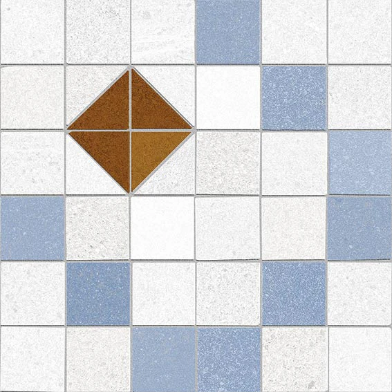 Декор Seine Tabarly-R 3 Azul RECT 200x200x8 Vives