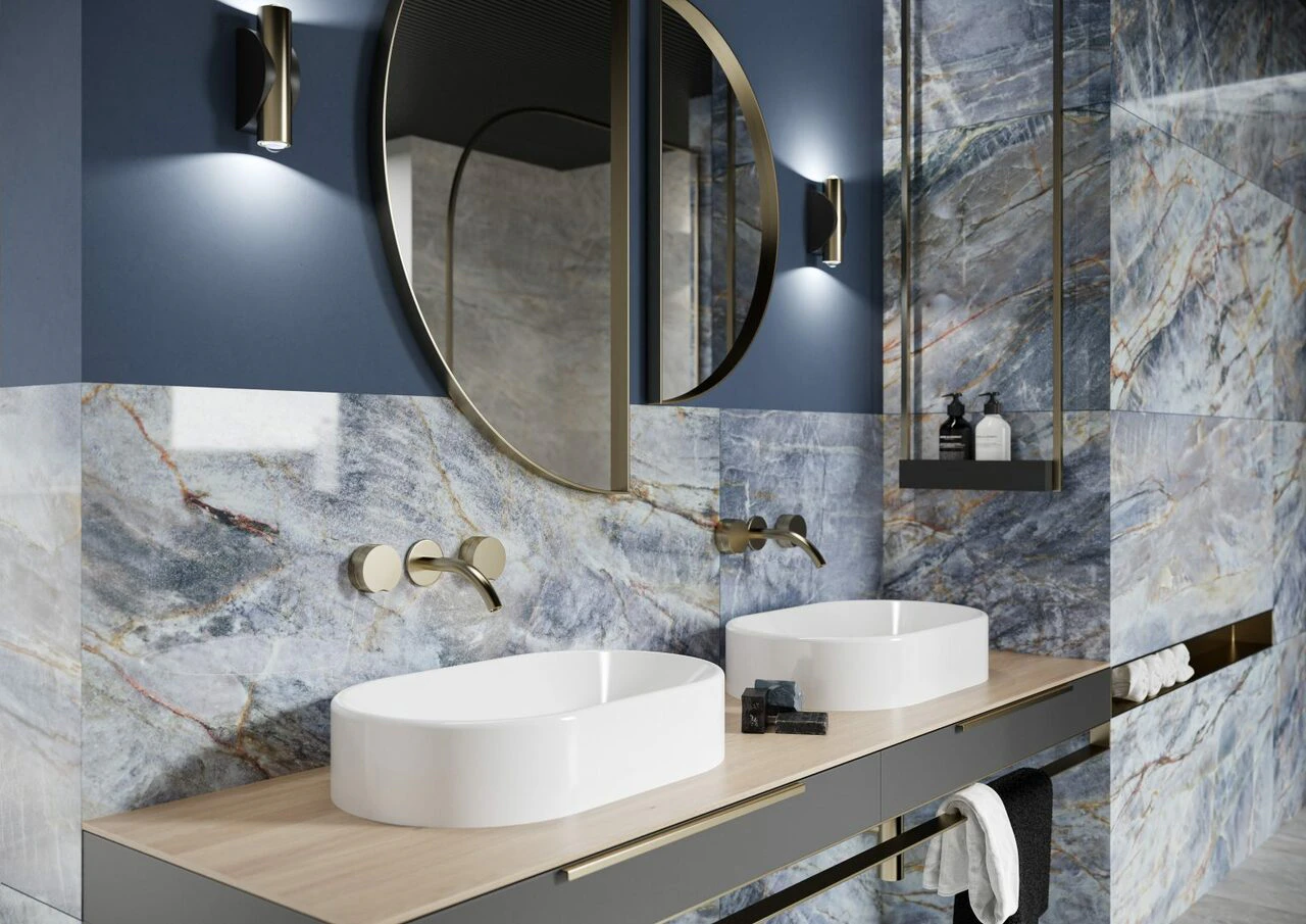 Плитка керамогранітна Brazilian Quartzite Blue POL 597x1197x8 Cerrad Плитка керамогранітна Brazilian Quartzite Blue POL 597x1197x8 Cerrad