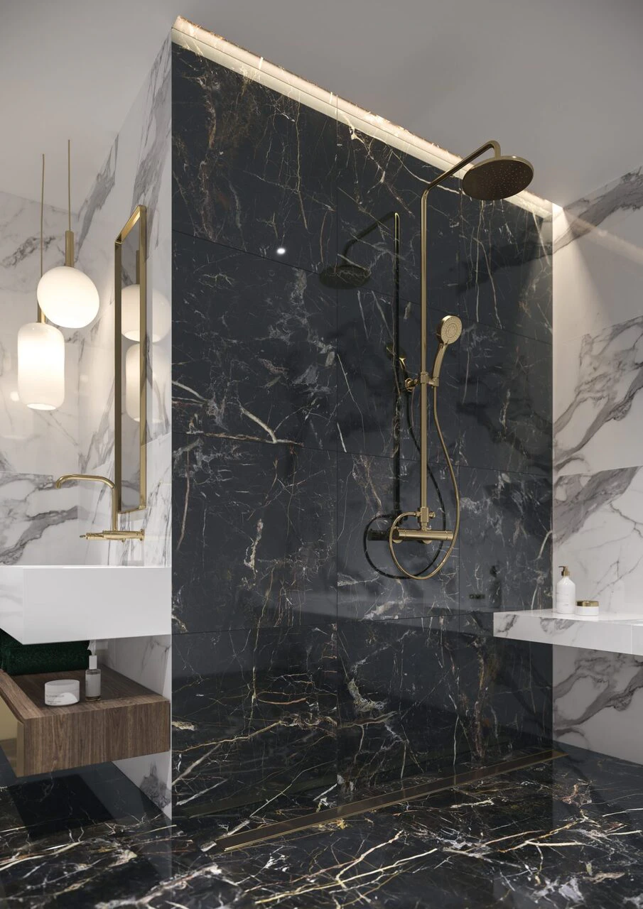 Плитка керамогранітна Marquina Gold POL 1197x1197x8 Cerrad Плитка керамогранітна Marquina Gold POL 1197x1197x8 Cerrad