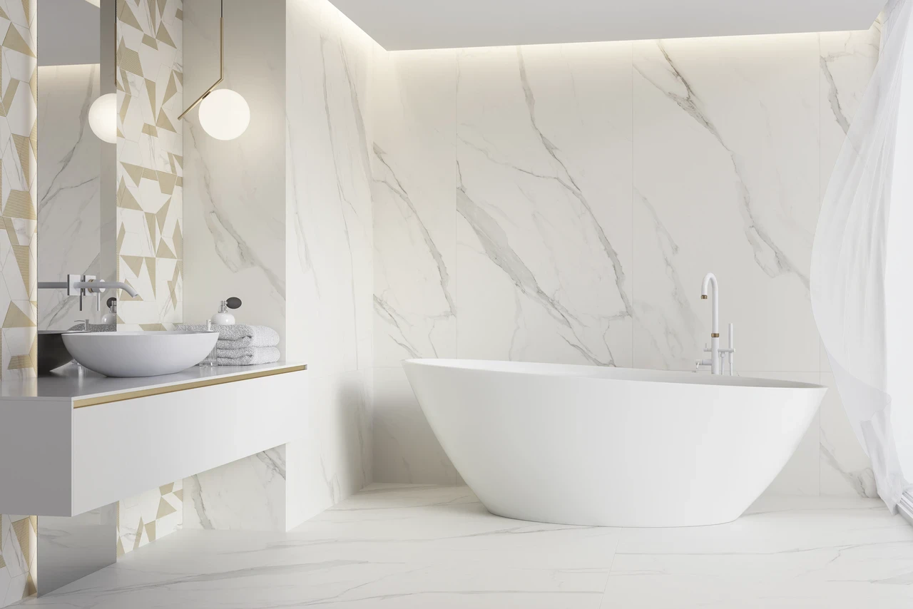 Плитка керамогранітна Calacatta POL 598x598x9 Paradyz Плитка керамогранітна Calacatta POL 598x598x9 Paradyz