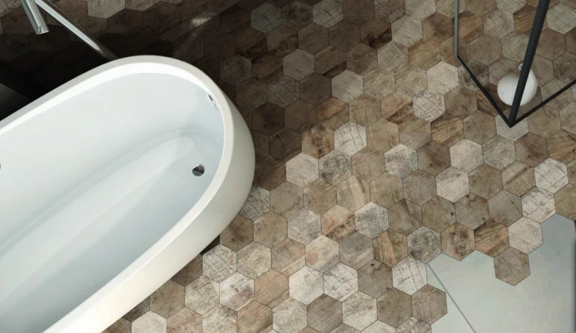 Мозаїка Timber Hexagon RECT 283x408x9,5 StarGres Мозаїка Timber Hexagon RECT 283x408x9,5 StarGres