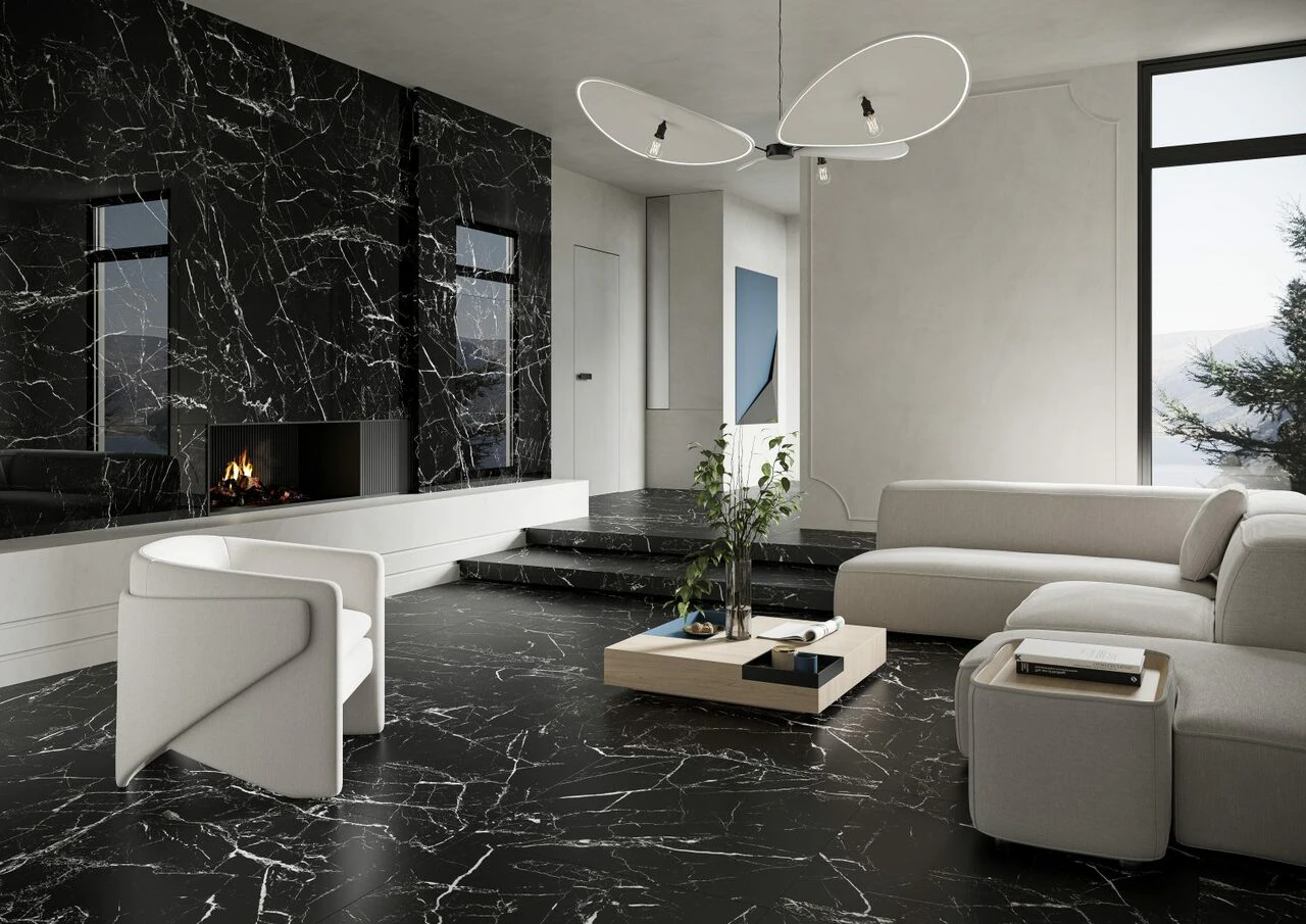 Плитка керамогранітна Marmo Marocco Black RECT 1197x1197x8 Cerrad Плитка керамогранітна Marmo Marocco Black RECT 1197x1197x8 Cerrad