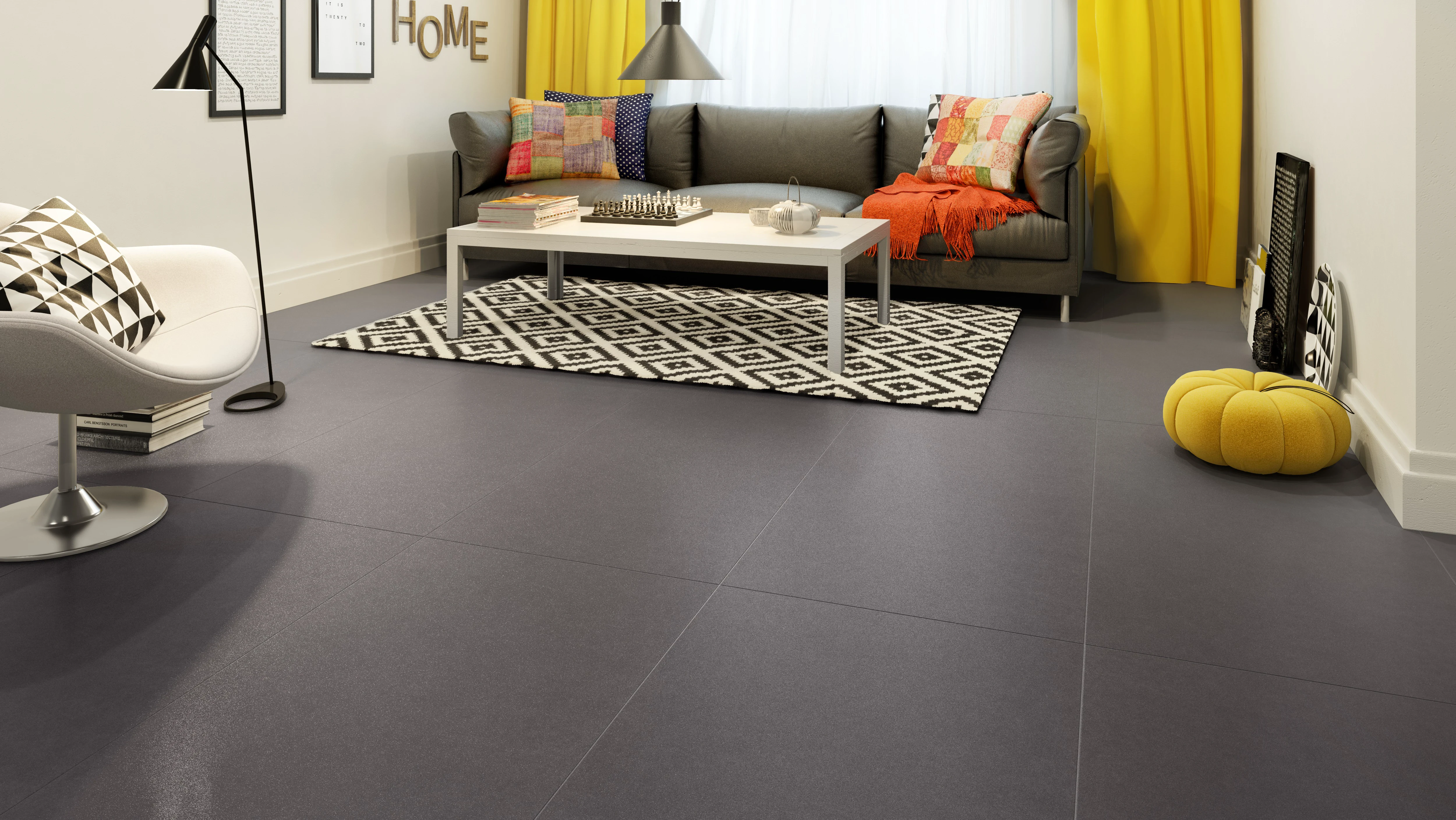 Плитка керамогранитная Intero Grafit RECT 598x598x10 Paradyz