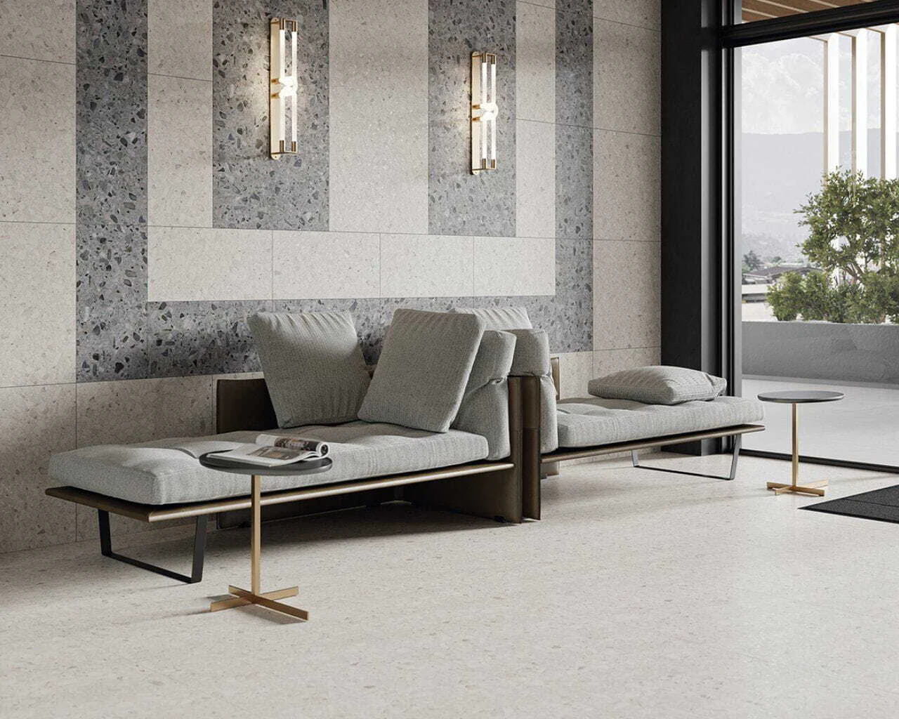Плитка керамогранітна Terazzo White RECT 298x598x8 Paradyz Плитка керамогранітна Terazzo White RECT 298x598x8 Paradyz