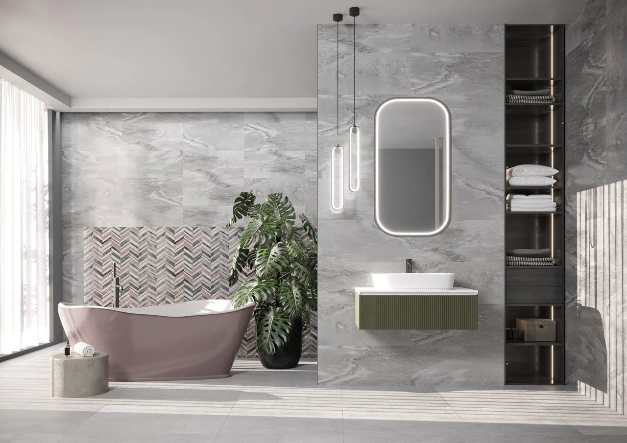 Плитка стінова CCR52-1 Toscana Grey RECT 300x600 Ceramika Color Плитка стінова CCR52-1 Toscana Grey RECT 300x600 Ceramika Color
