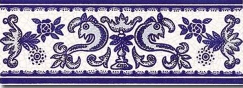 Фриз Cenefa Cuarteo Azul 70x200 Mainzu