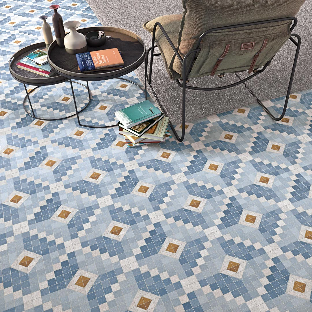 Плитка керамогранитная Seine Marly-R Azul RECT 200x200x8 Vives Плитка керамогранитная Seine Marly-R Azul RECT 200x200x8 Vives
