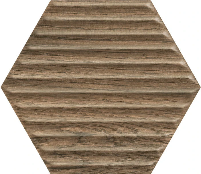 Плитка стеновая Serene Brown Heksagon STR 171x198x9 Paradyz
