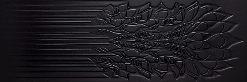 Плитка стеновая Cold Crown Black RECT STR 398x1198x11 Paradyz