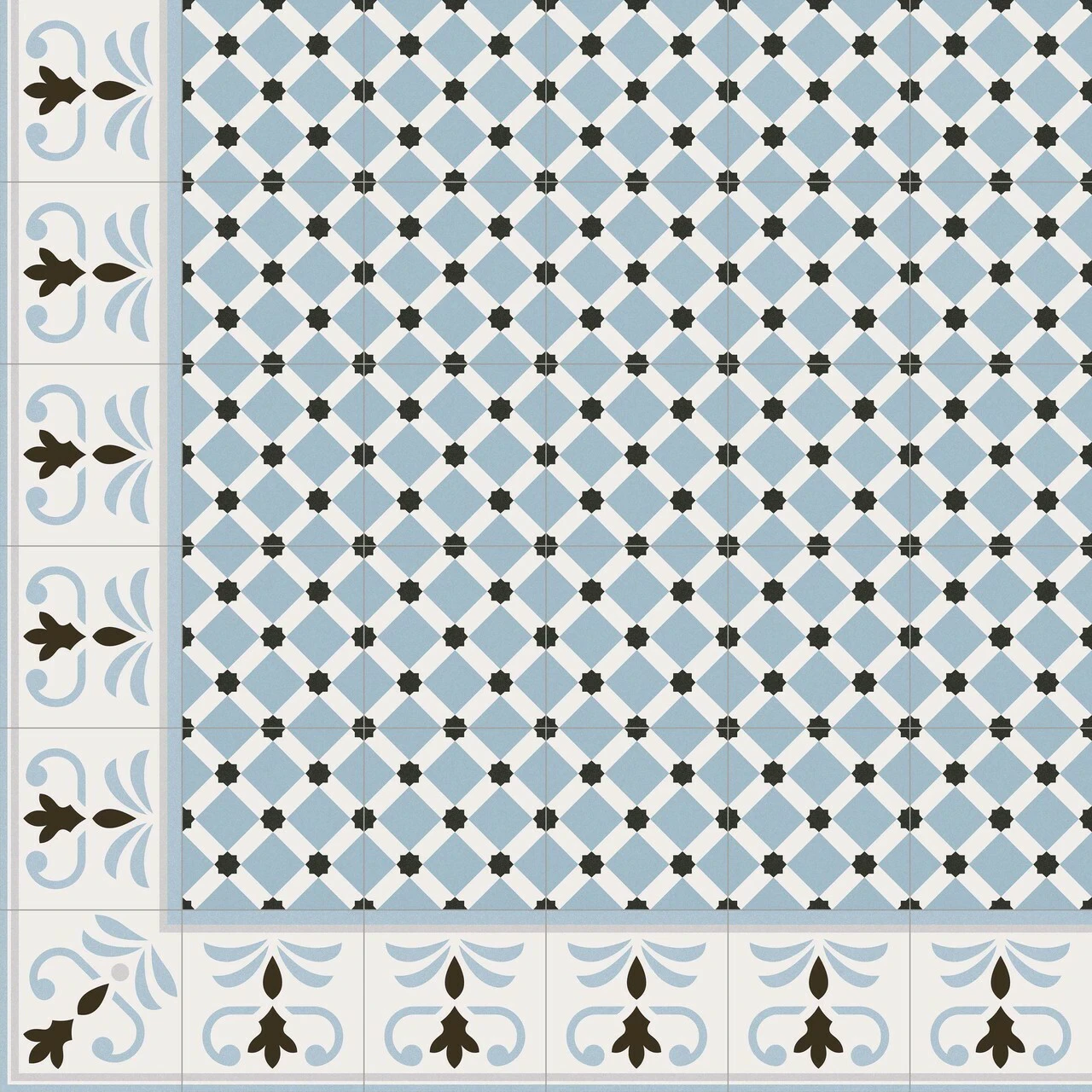 Декор 1900 Valvanera-3 Celeste 200x200x8 Vives Декор 1900 Valvanera-3 Celeste 200x200x8 Vives