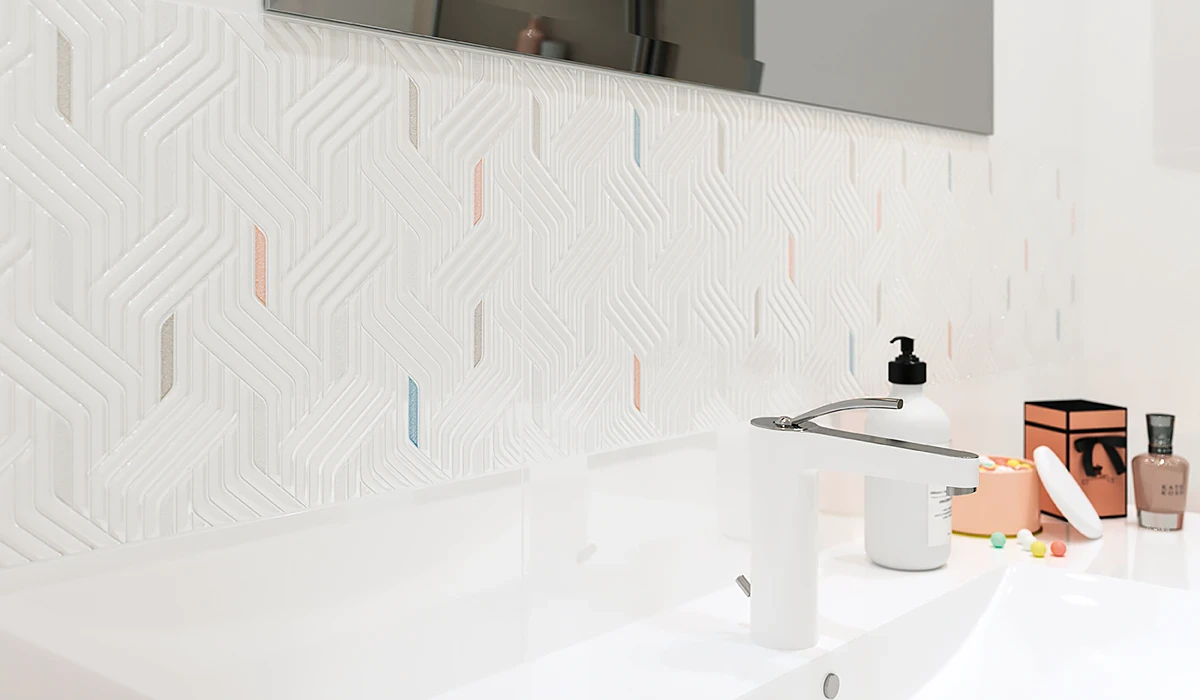 Плитка стеновая Synergy Bianco 300x600x9 Paradyz