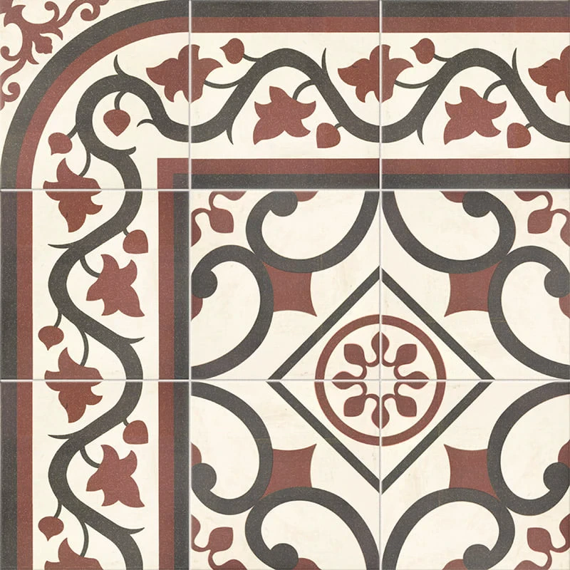 Плитка керамогранитная Victorian Esquina Deco 200x200x9 Mainzu
