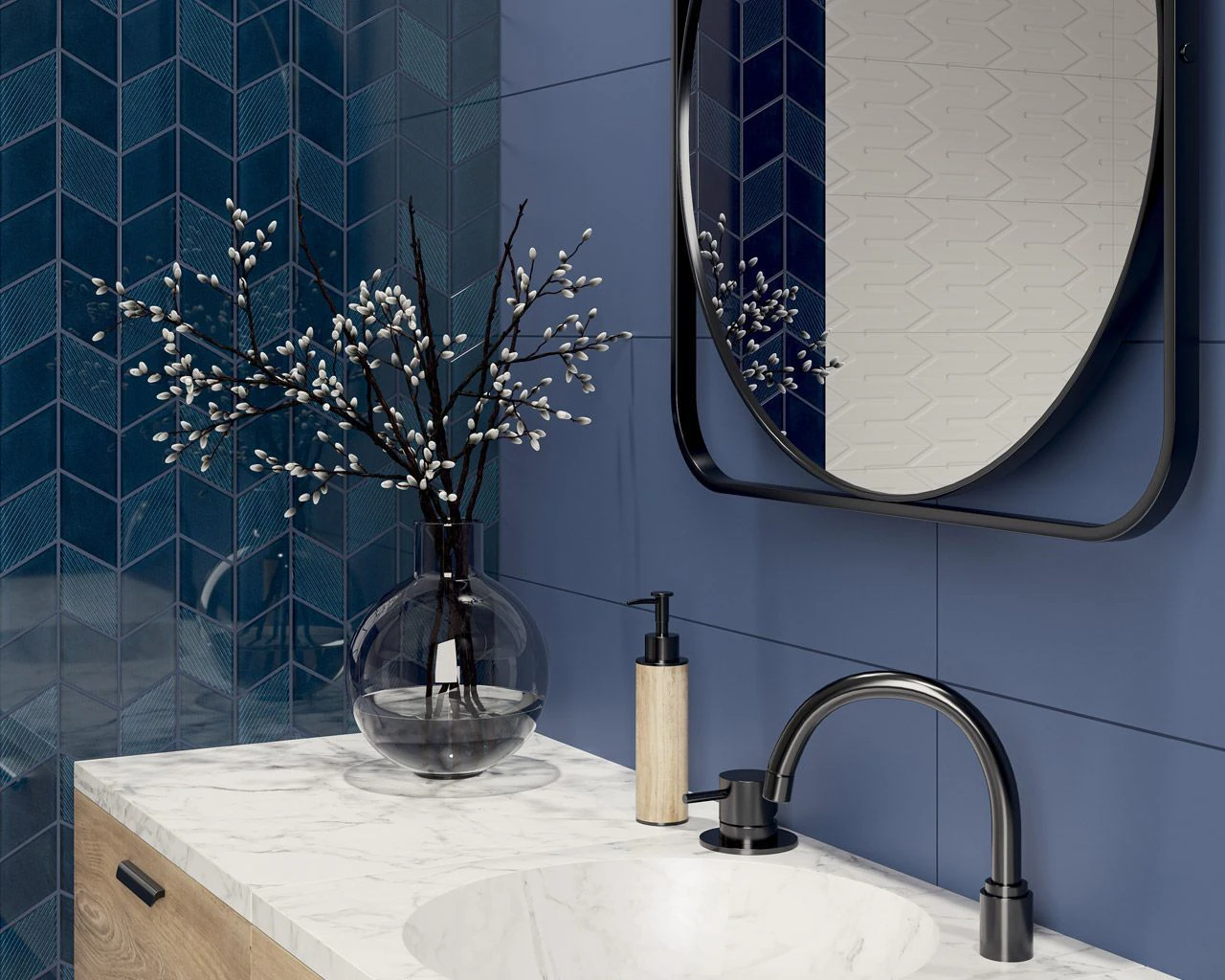 Плитка стеновая Nightwish Blue RECT 250x750x9 Paradyz Плитка стеновая Nightwish Blue RECT 250x750x9 Paradyz