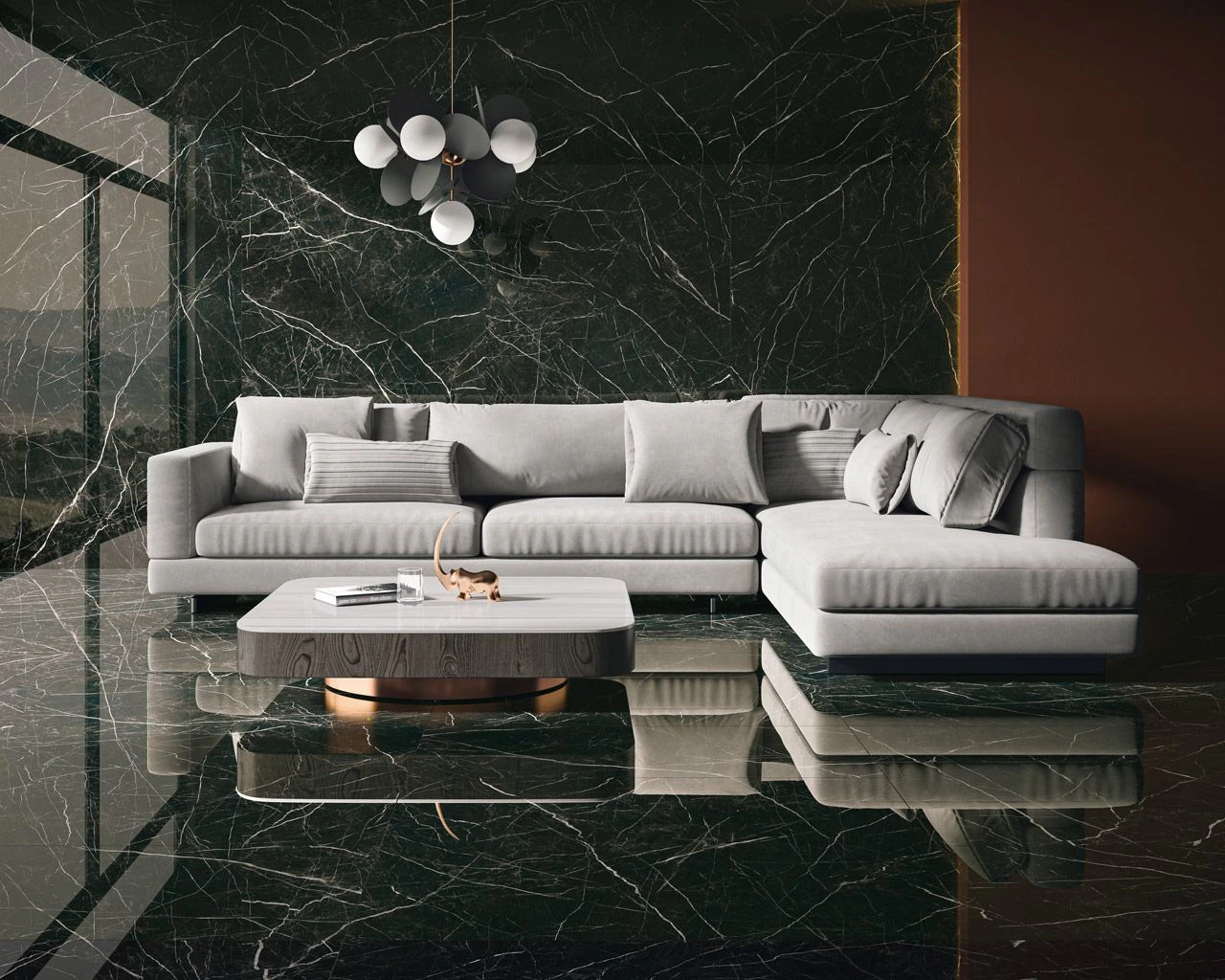 Плитка керамогранитная Desire Black RECT POL 600x1200x9 Paradyz Плитка керамогранитная Desire Black RECT POL 600x1200x9 Paradyz